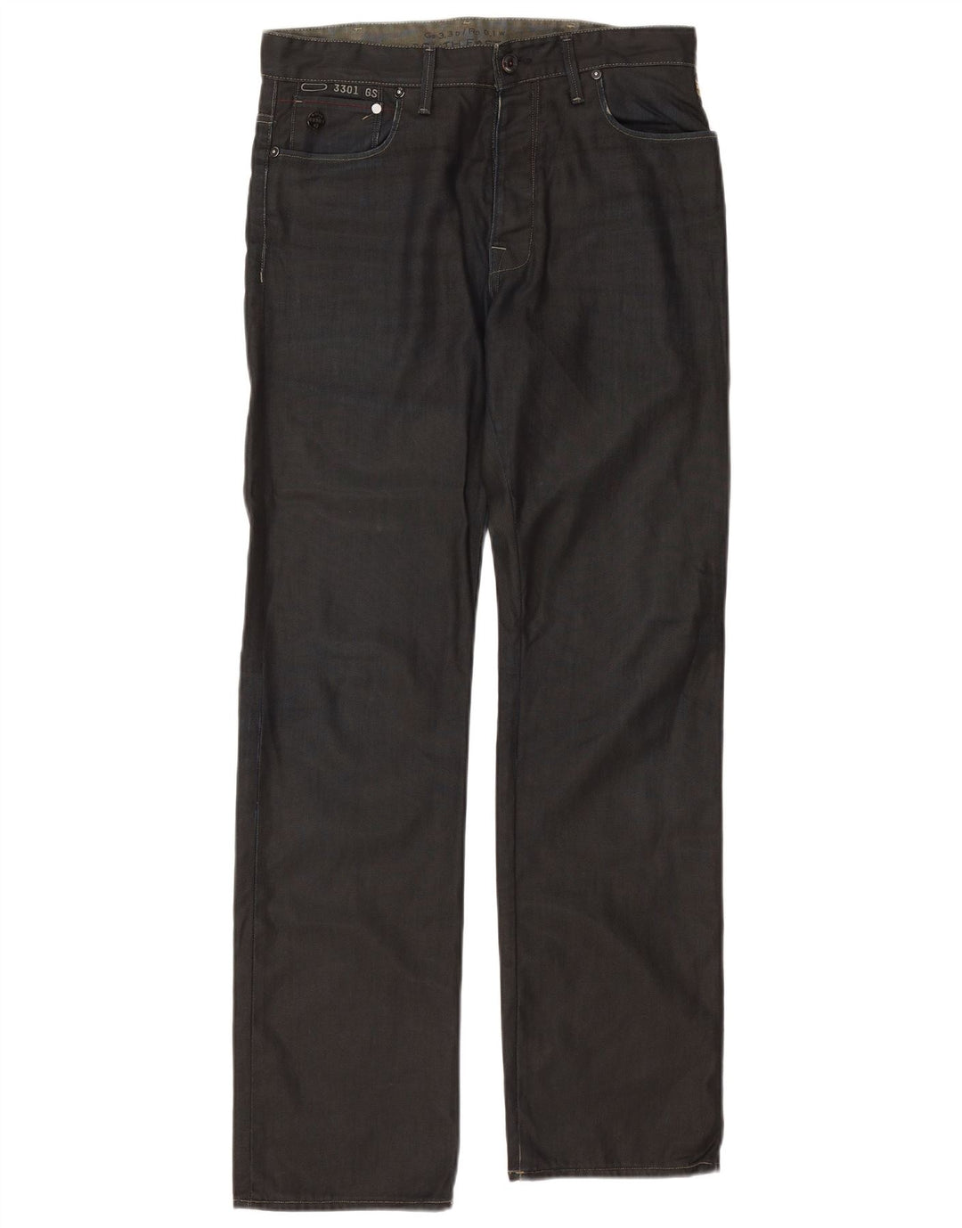 G-STAR Herren 3301 Straight Jeans W32 L34 Marineblaue Baumwolle