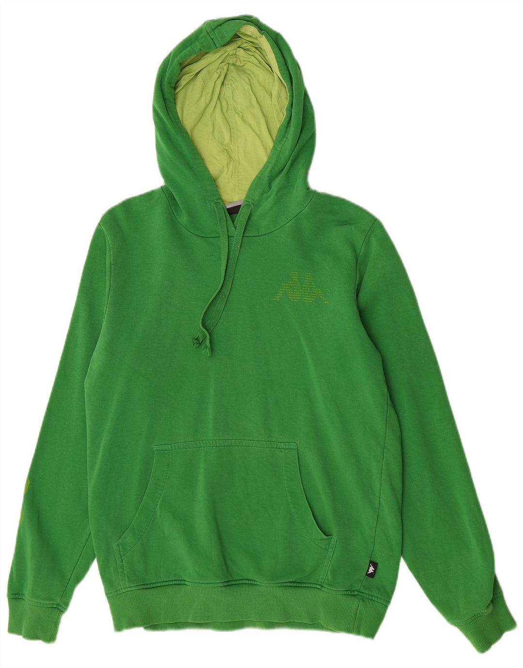 Kappa Herren Graphic Hoodie Pullover Mittelgrüne Baumwolle