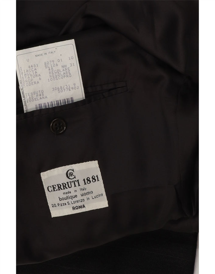 Cerruti 1881 Zweireihiger Herren-Blazer IT 48 Mittelgrauer Nadelstreifen