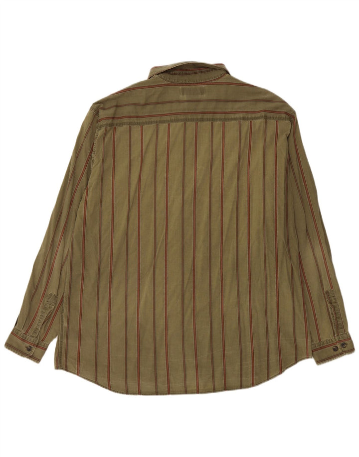 Columbia Damenhemd 2XL Khaki gestreift aus Baumwolle