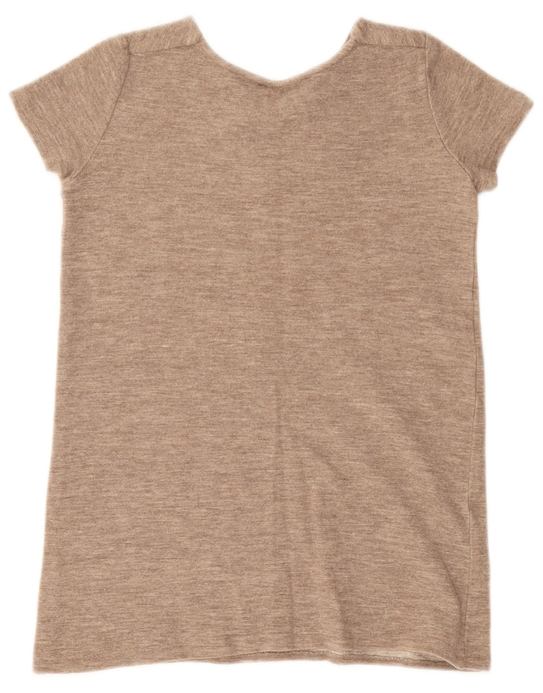 Zara Damen T-Shirt Top UK 12 Mittelbraun gefleckt