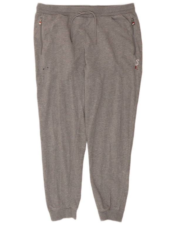 Fila Herren-Trainingshose, Jogginghose, Größe 2XL, grau gefleckte Baumwolle