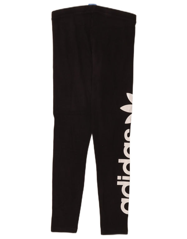 Adidas Damen Graphic Leggings UK 10 Small Schwarz