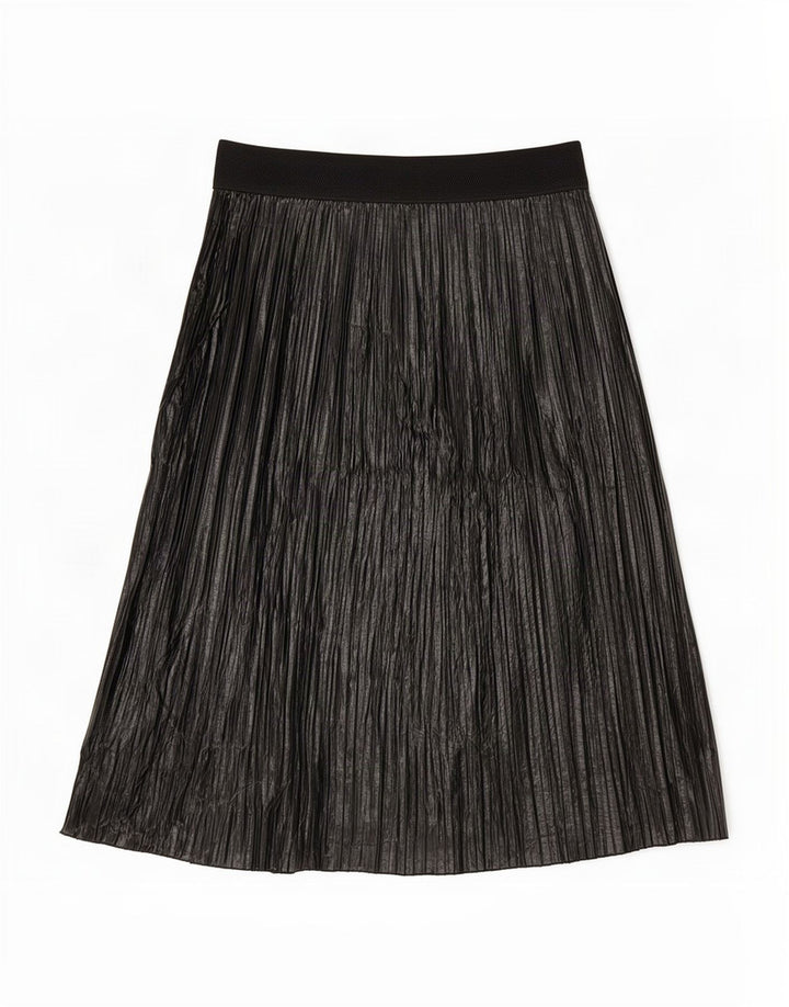Zara Damen Faltenrock Medium W28 Schwarz Polyester