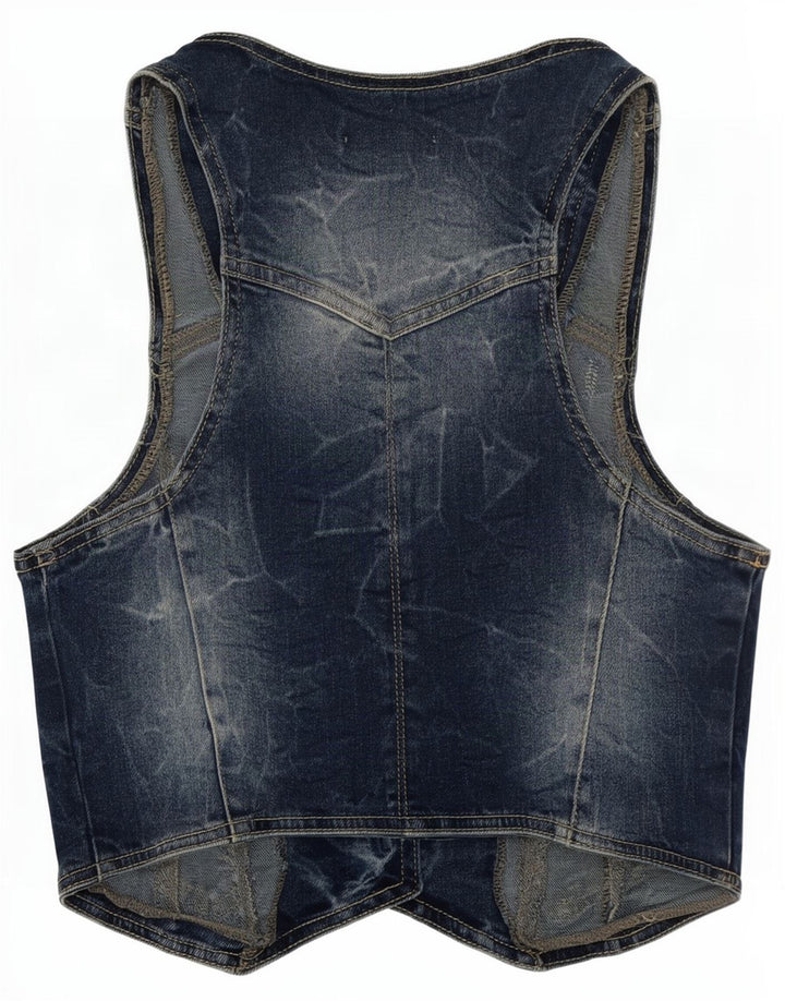 Pimkie Damen Jeansweste UK 8 Small Blau