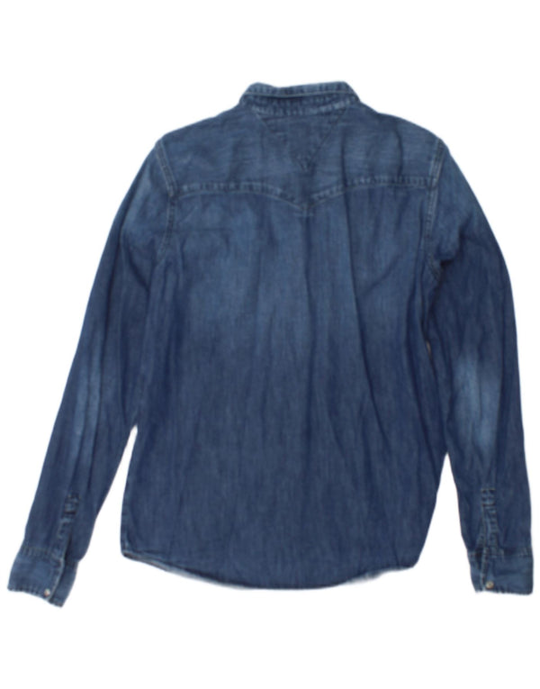 Tommy Hilfiger Damen Jeanshemd UK 14 Large Marineblau