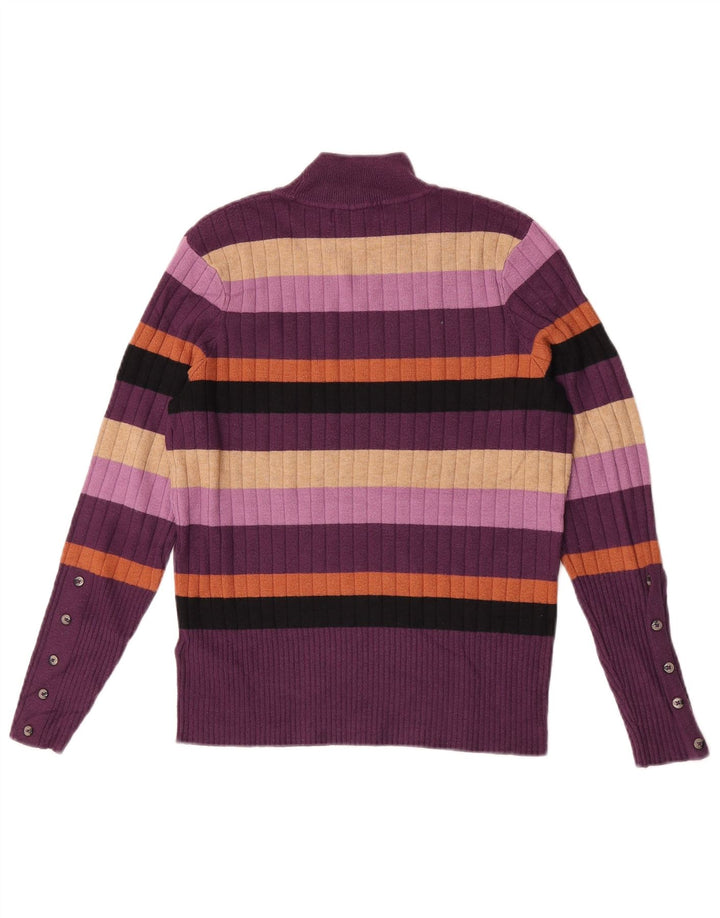 Marks & Spencer Damen-Pullover mit Rollkragen, UK 12, Mittelviolett
