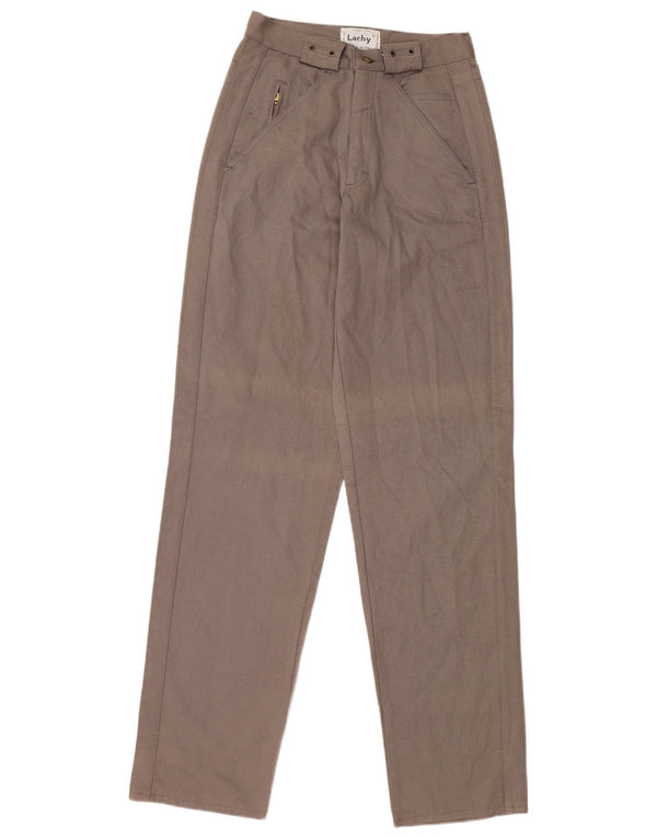 Vintage Damen Freizeithose mit hoher Taille IT 42 Medium W26 L34 Grau