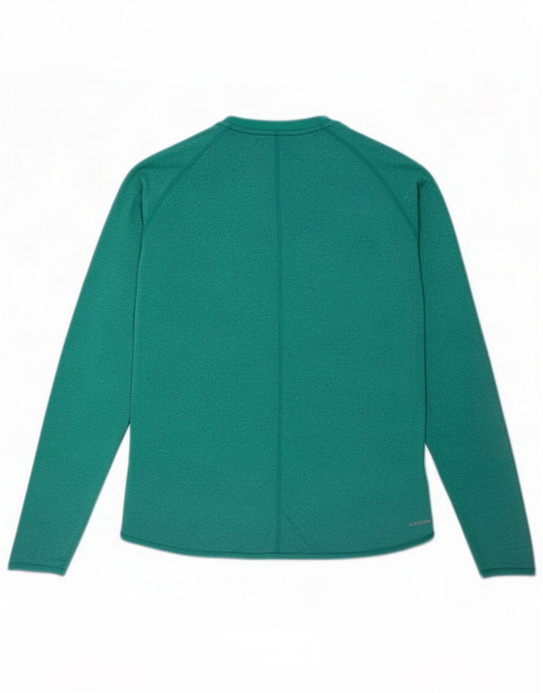 Reebok Damen Top Langarm UK 14 Large Green Polyester