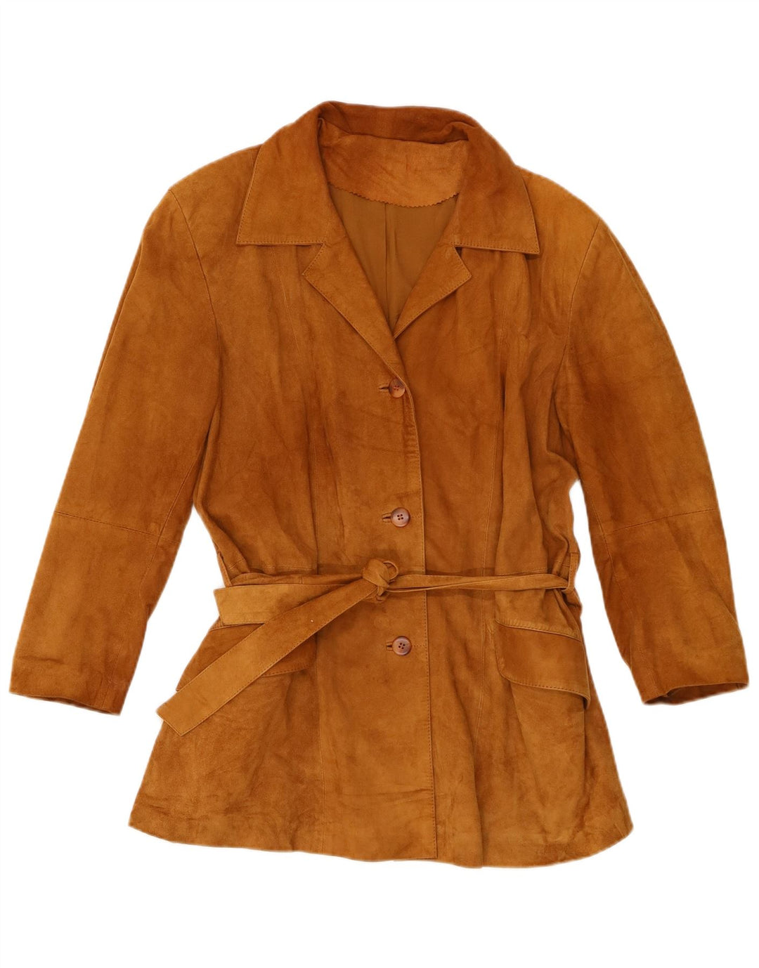 Conbipel Damen Wildlederjacke IT 42 Medium Beige Leder