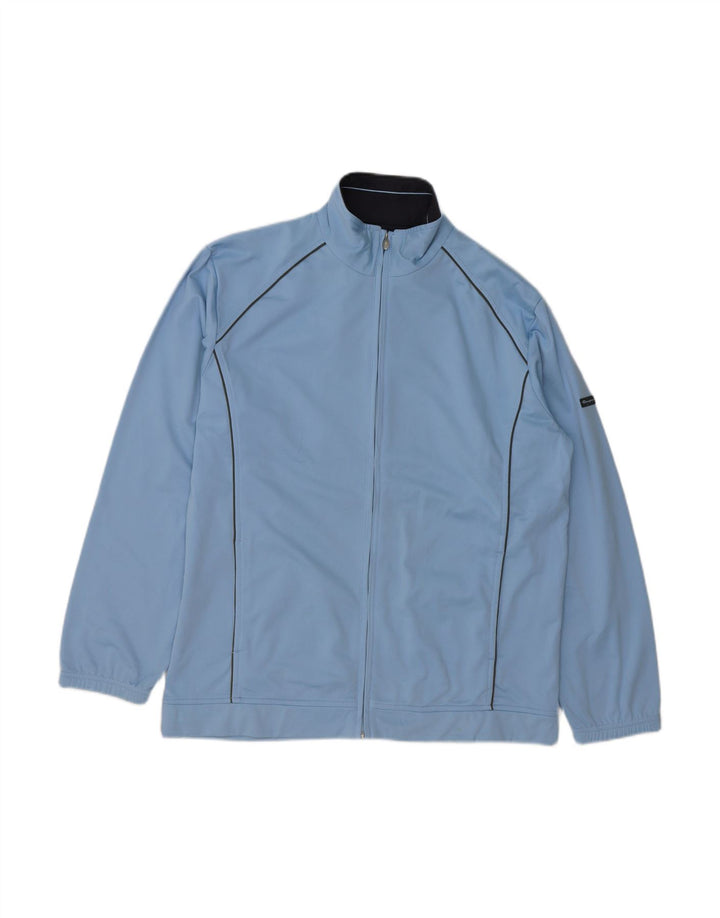 CHAMPION Mens Tracksuit Top Jacket Large Blue Polyester