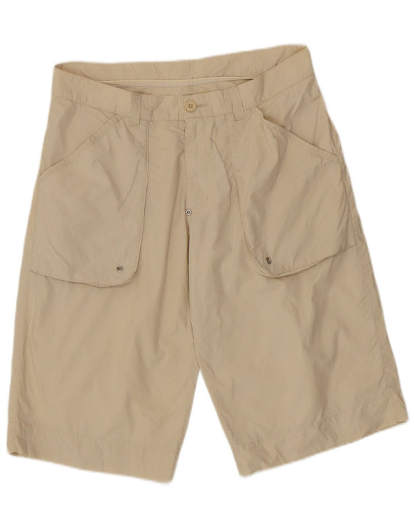 Sergio Tacchini Herren Freizeitshorts IT 50 Large W34 Beige Baumwolle
