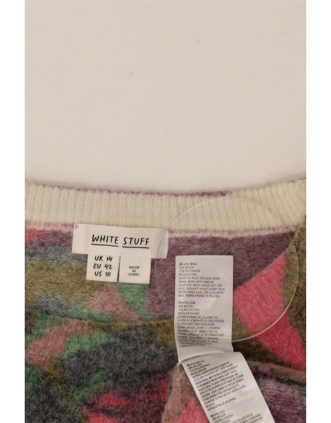 White Stuff Damen-Pullover mit U-Boot-Ausschnitt, Gr. 42, Größe L, mehrfarbig