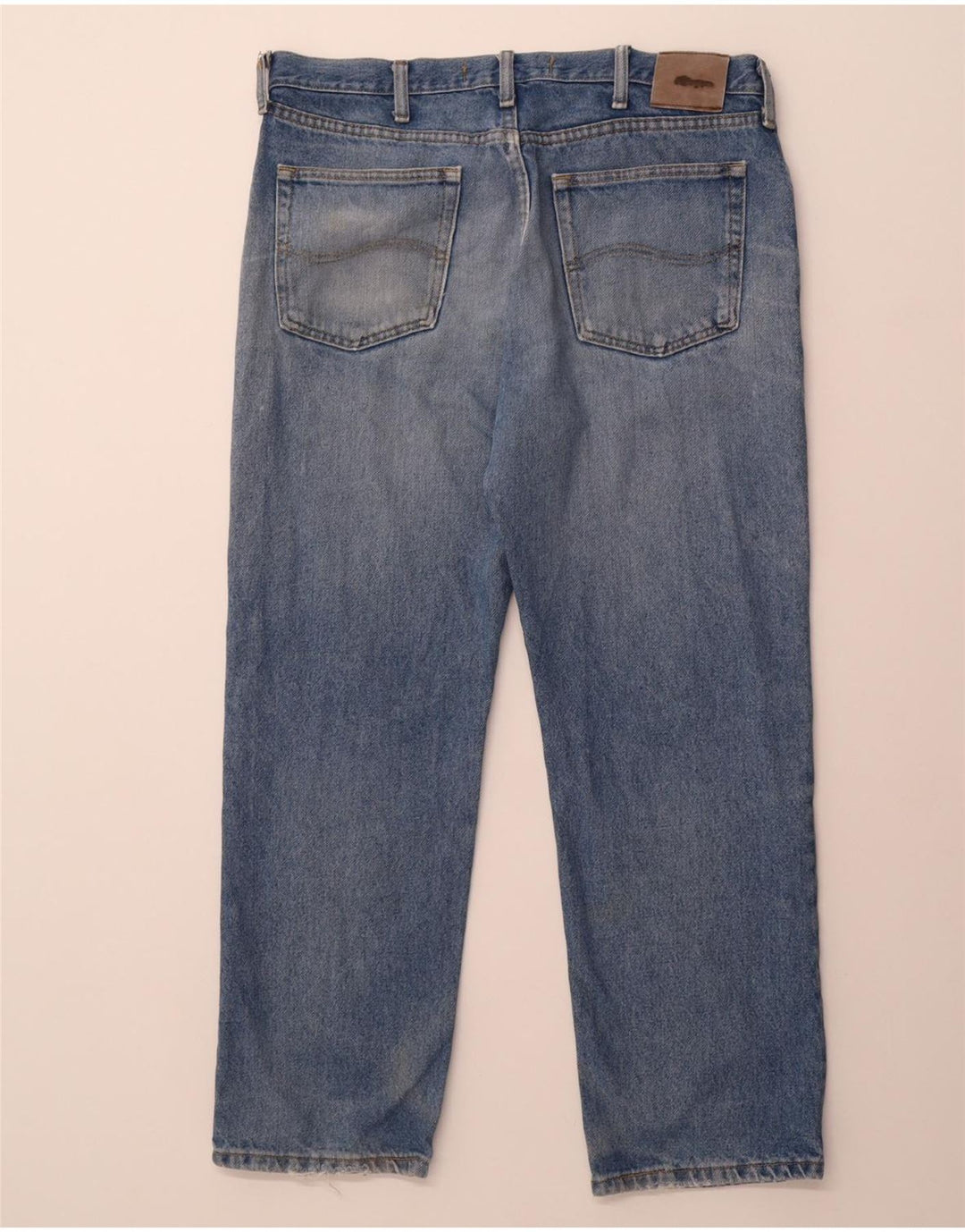 LEE Mens Regular Fit Straight Jeans W36 L29 Blue Cotton