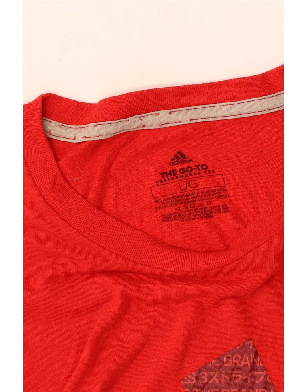 Adidas Herren Climalite Graphic T-Shirt Top Großes rotes Polyester