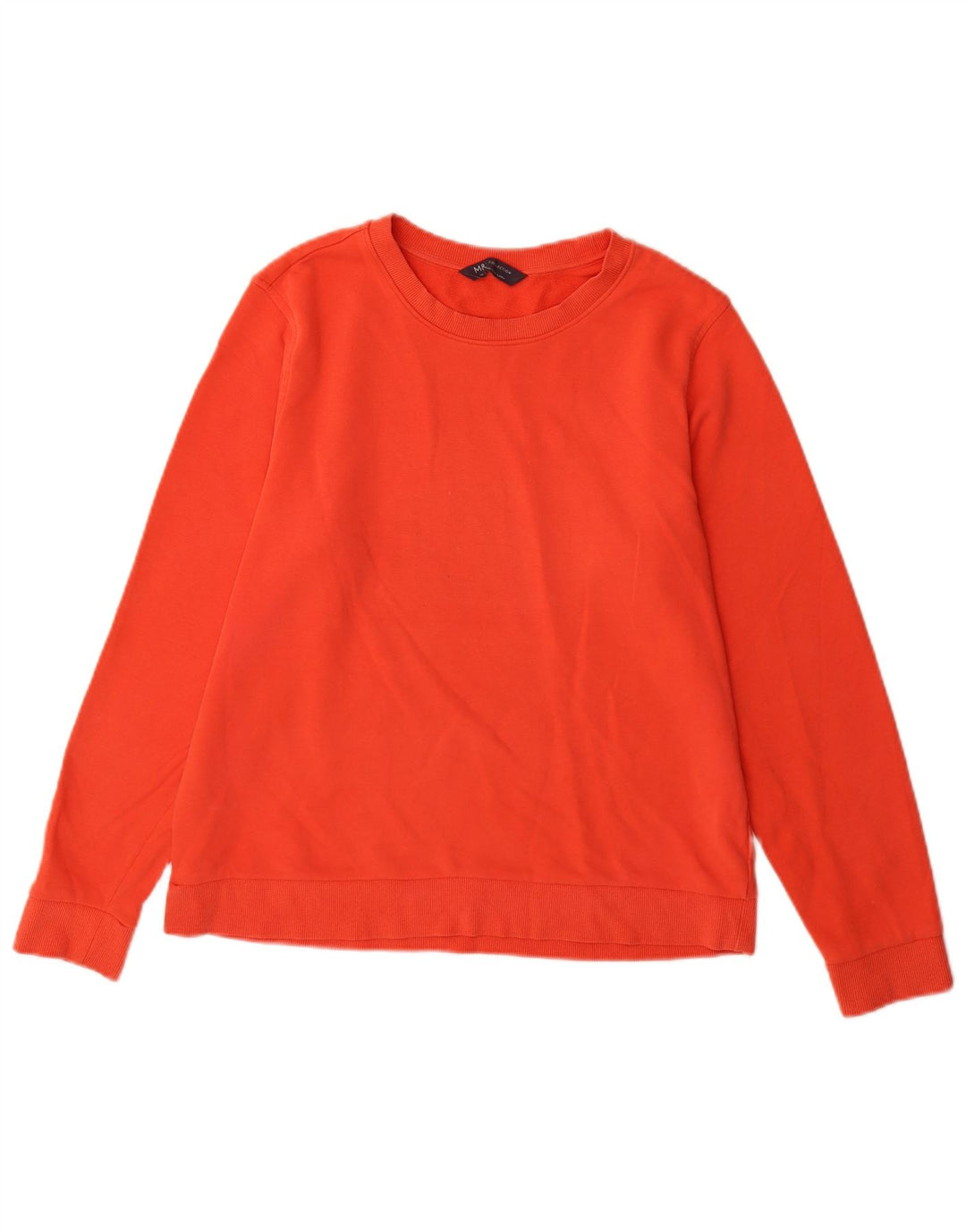 Marks & Spencer Damen Sweatshirt Pullover UK 14 Large Orange Baumwolle