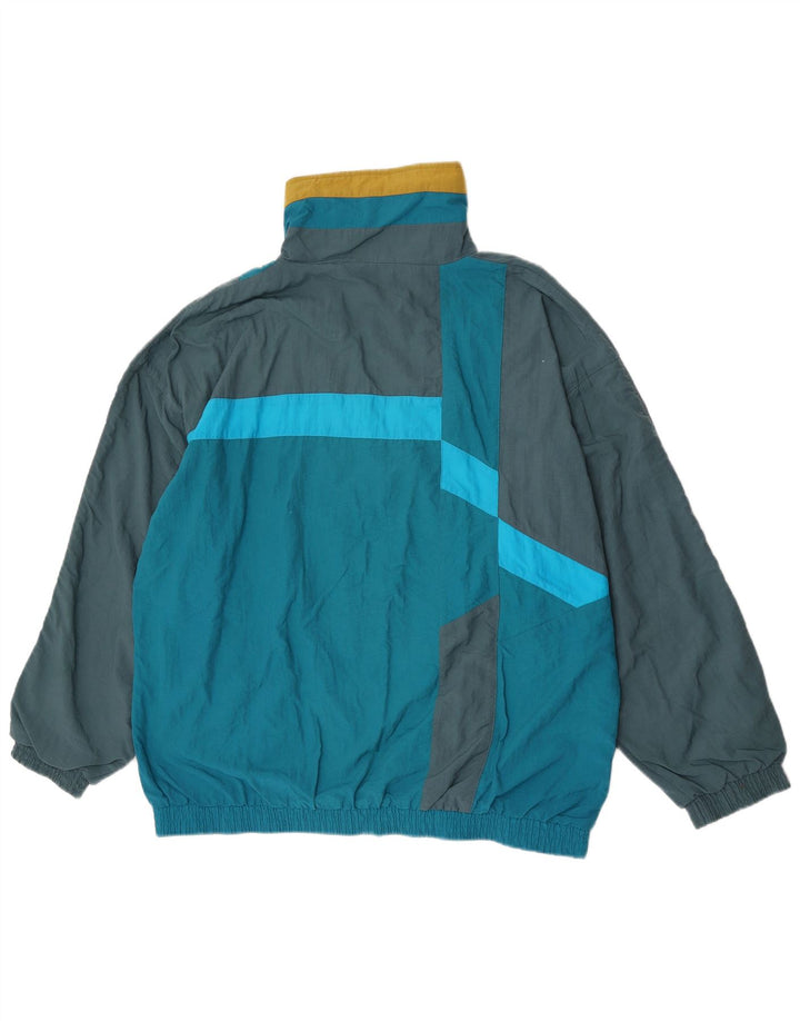 Lotto Herren-Trainingsanzug-Top-Jacke XL, blaues Colourblock-Polyamid