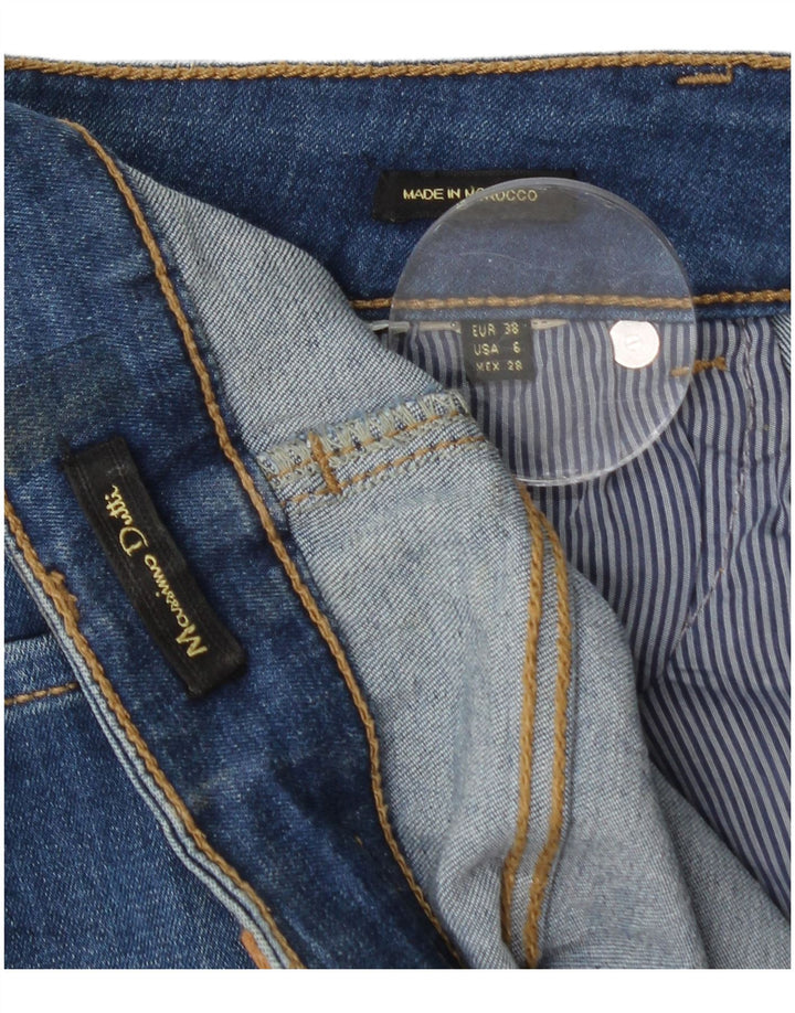 Massimo Dutti Damen Jeansrock EU 38 Small W28 Blau