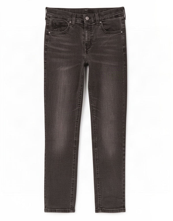 Topshop Damen Crop Skinny Jeans W28 L23 Graue Baumwolle