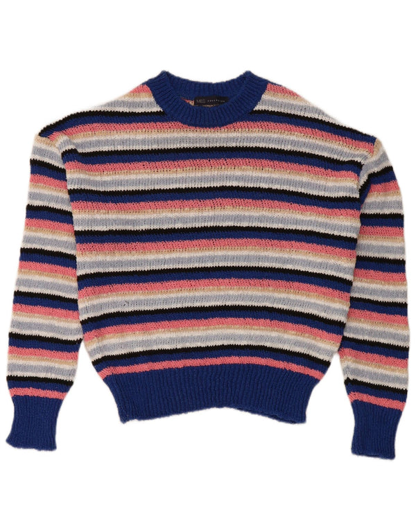 Marks & Spencer Damen-Pullover mit Rundhalsausschnitt, Gr. 10, Größe S, mehrfarbig