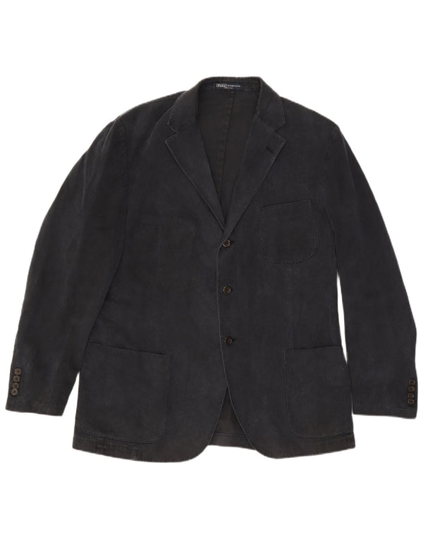 Polo Ralph Lauren Herren-Blazer mit 3 Knöpfen, IT 54, XL, schwarze Baumwolle