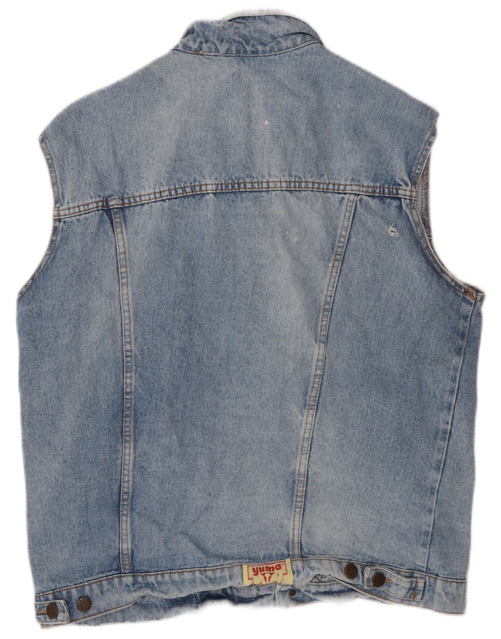 YUMA Mens Denim Gilet UK 40 Large Blue