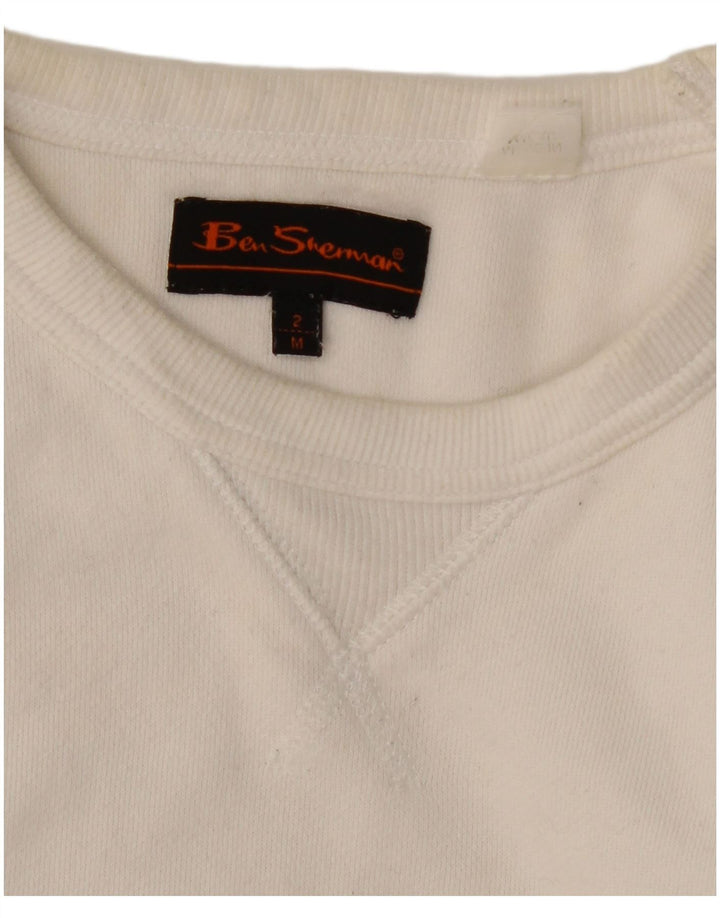 Ben Sherman Herren-Sweatshirt mit Grafik, mittelweiße Baumwolle