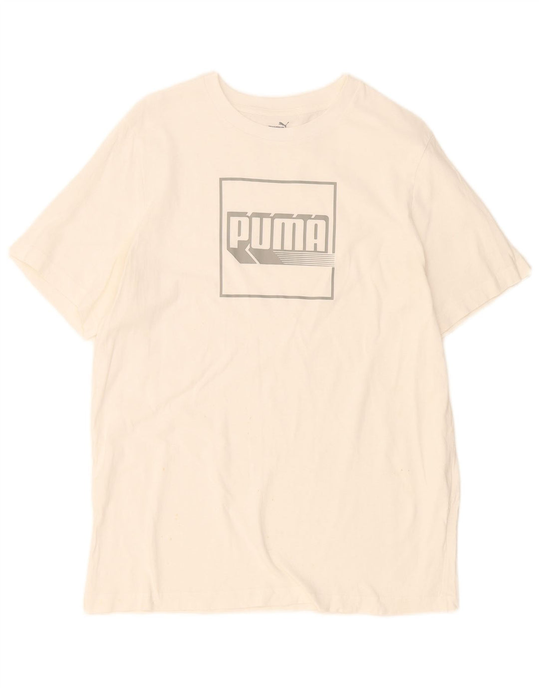 Puma Herren T-Shirt mit Grafik, Größe L, Weiß