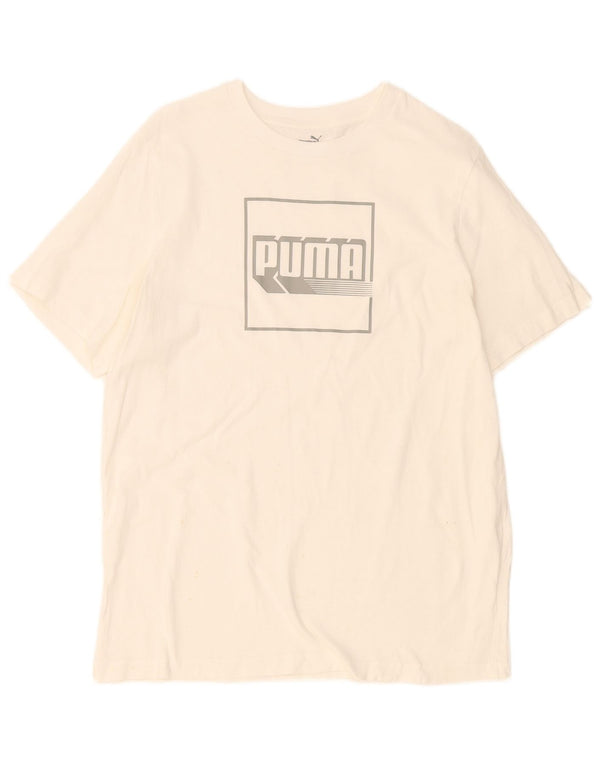 Puma Herren T-Shirt mit Grafik, Größe L, Weiß