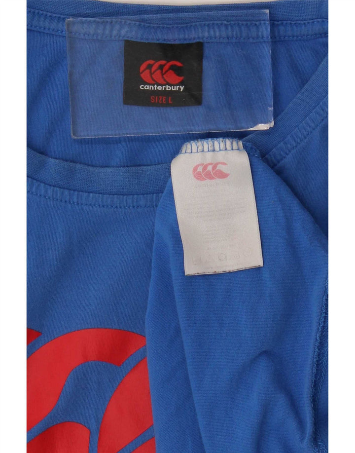 Canterbury Herren-T-Shirt mit Grafik, Größe L, aus blauer Baumwolle