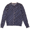 Marks & Spencer Damen Crop Cardigan Pullover UK 14 Mittelblau Geometrisch