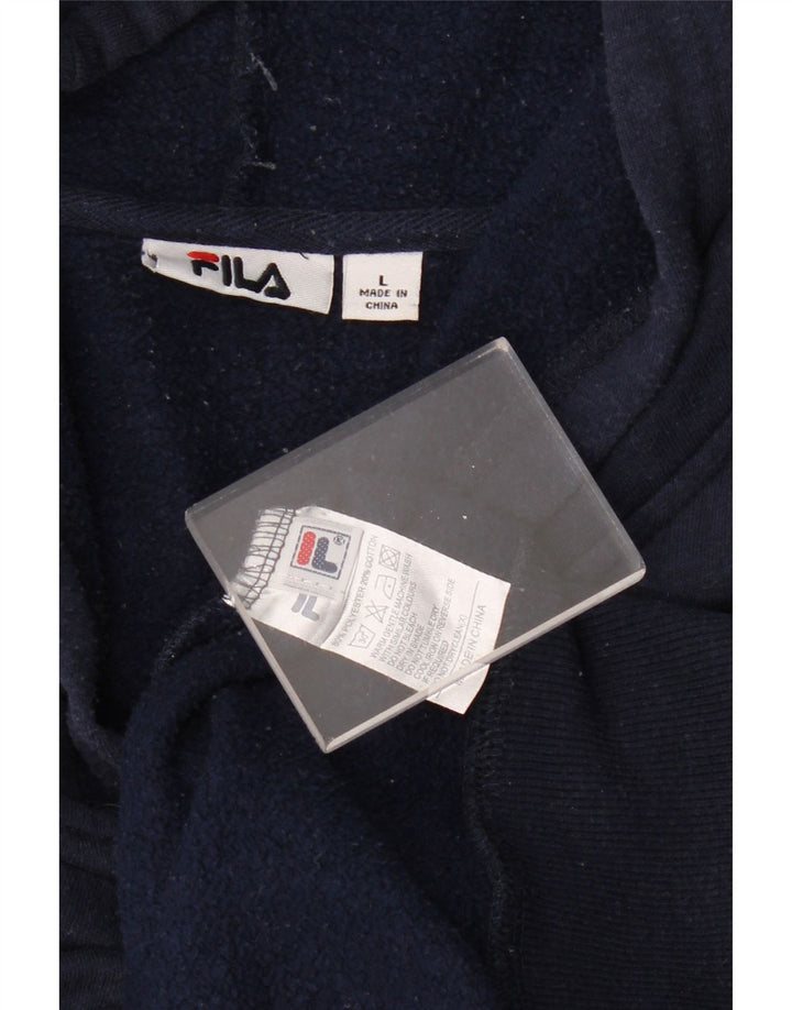 FILA Herren-Kapuzenpullover mit Grafik, groß, marineblau, Baumwolle