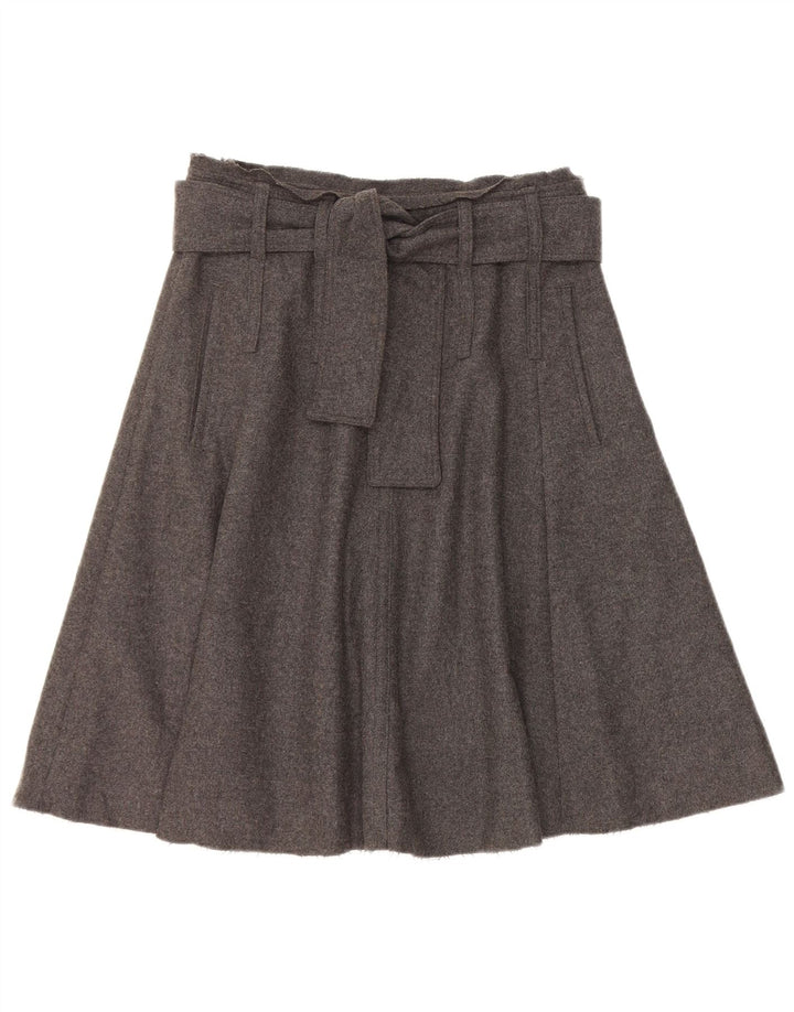Henry Cottons Damen A-Linienrock IT 42 Medium W28 Graue Wolle
