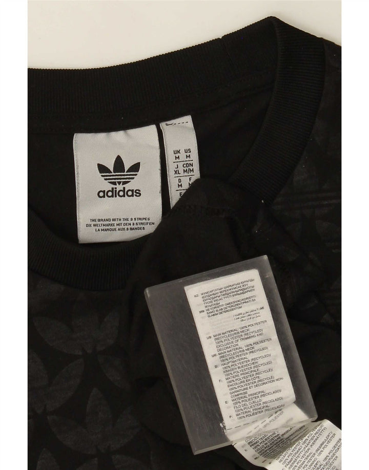 Adidas Herren Grafik T-Shirt Top Medium Schwarz Polyester