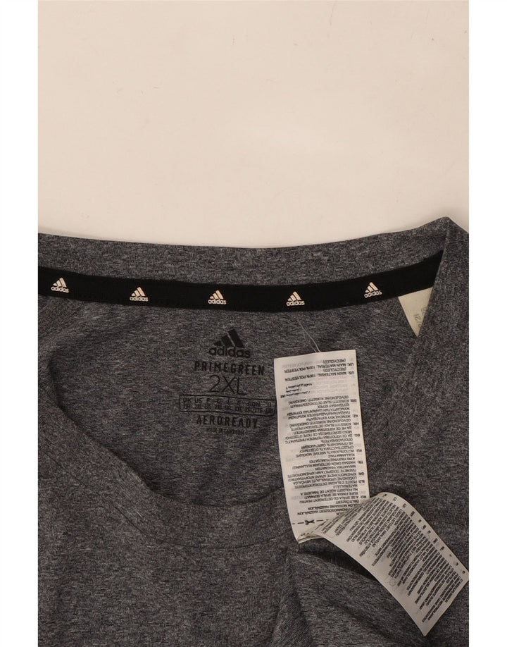 ADIDAS Herren Aeroready T-Shirt Top 2XL Grau Polyester