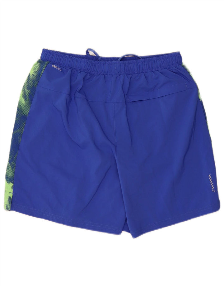 PUMA Herren Sportshorts Mittelblaues Camouflage-Polyester