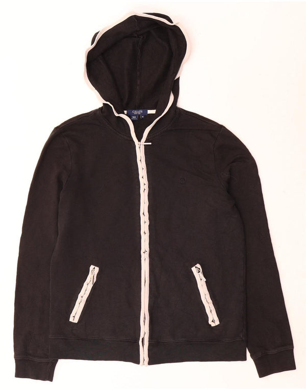 Chaps Damen Zip Hoodie Pullover UK 14 Medium Schwarz