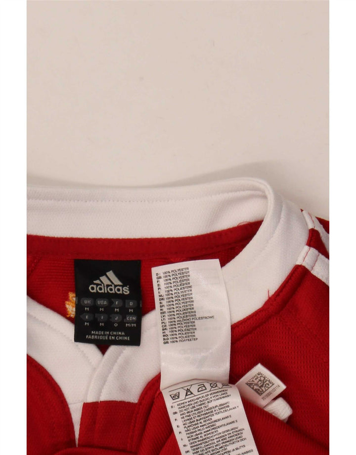 Adidas Herren Zurich Graphic T-Shirt Top Mittelrotes Colourblock-Polyester