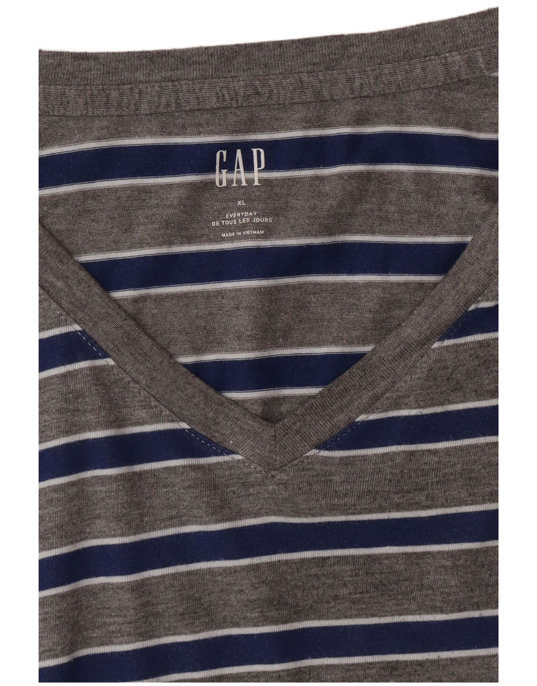 GAP Herren T-Shirt Top XL Grau gestreift