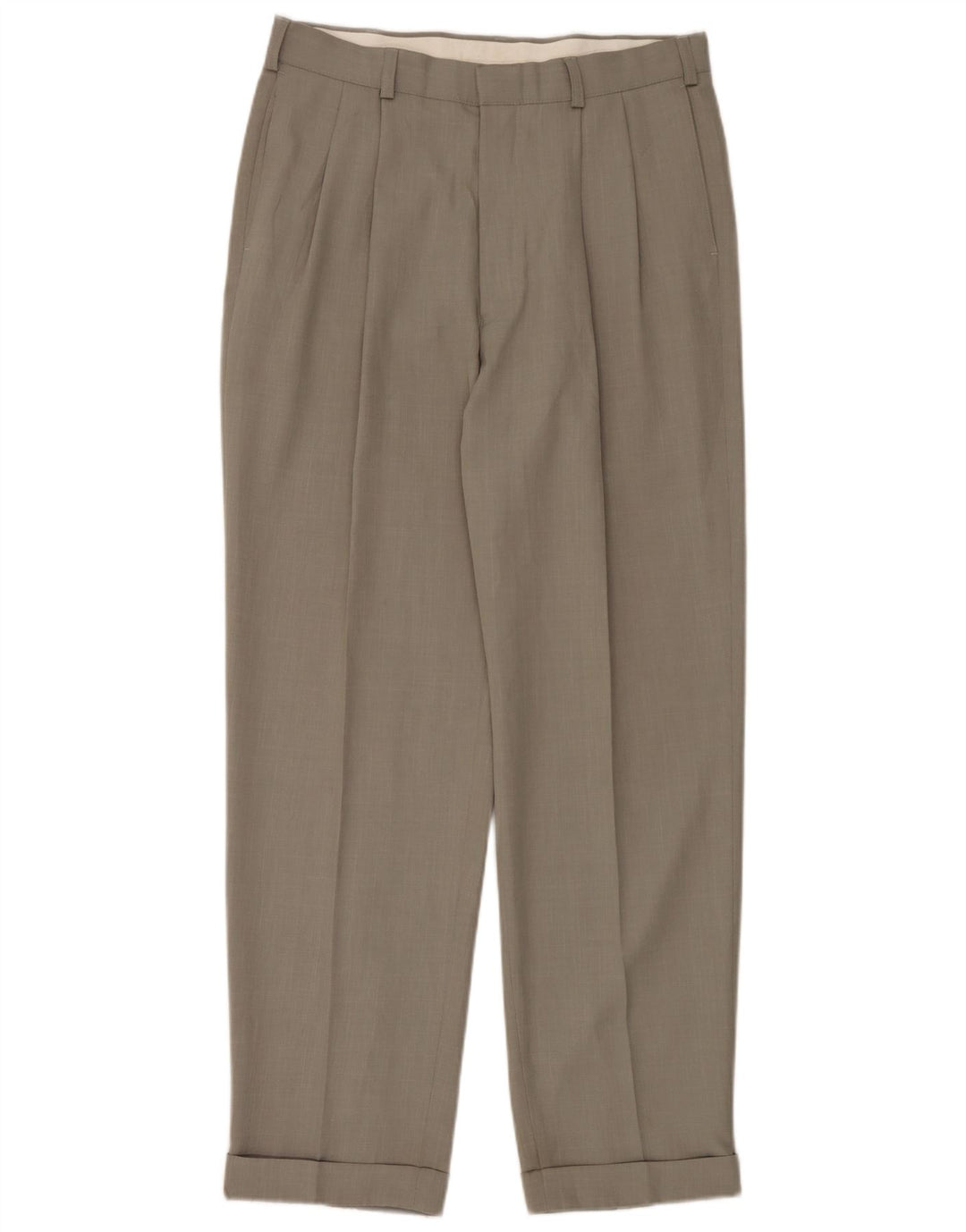 Marks & Spencer Herren-Freizeithose mit Pegged, W34, L33, grünes Polyester