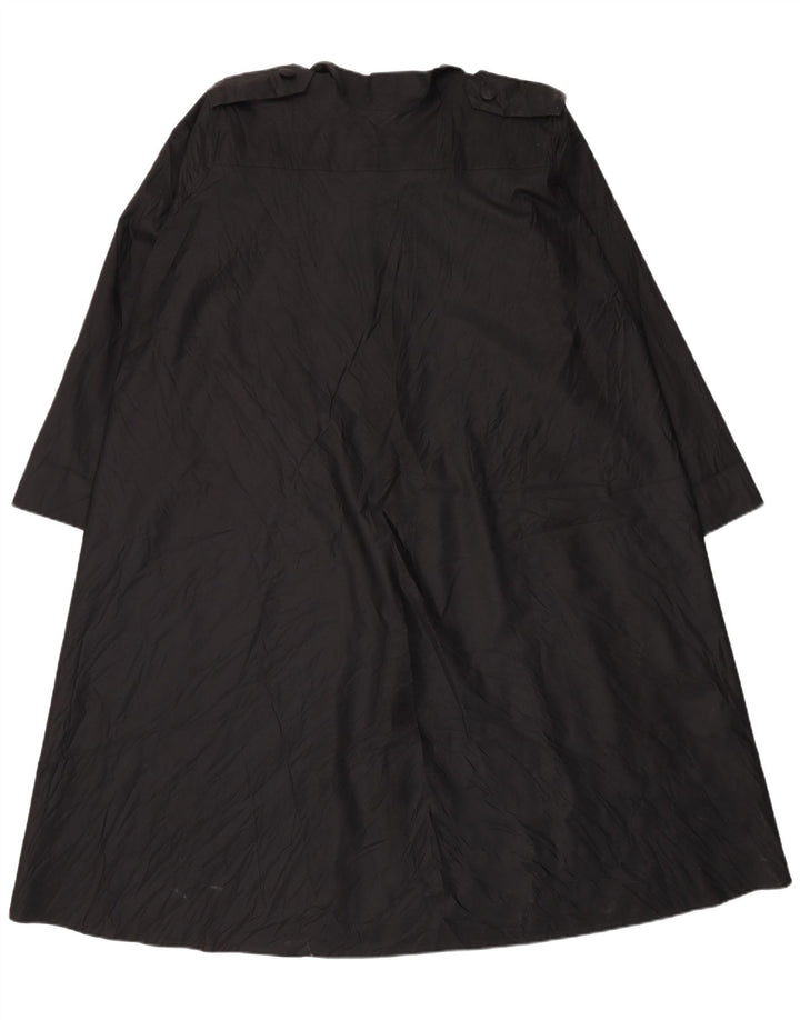 Vintage Herren Trenchcoat UK 14 Medium Schwarz