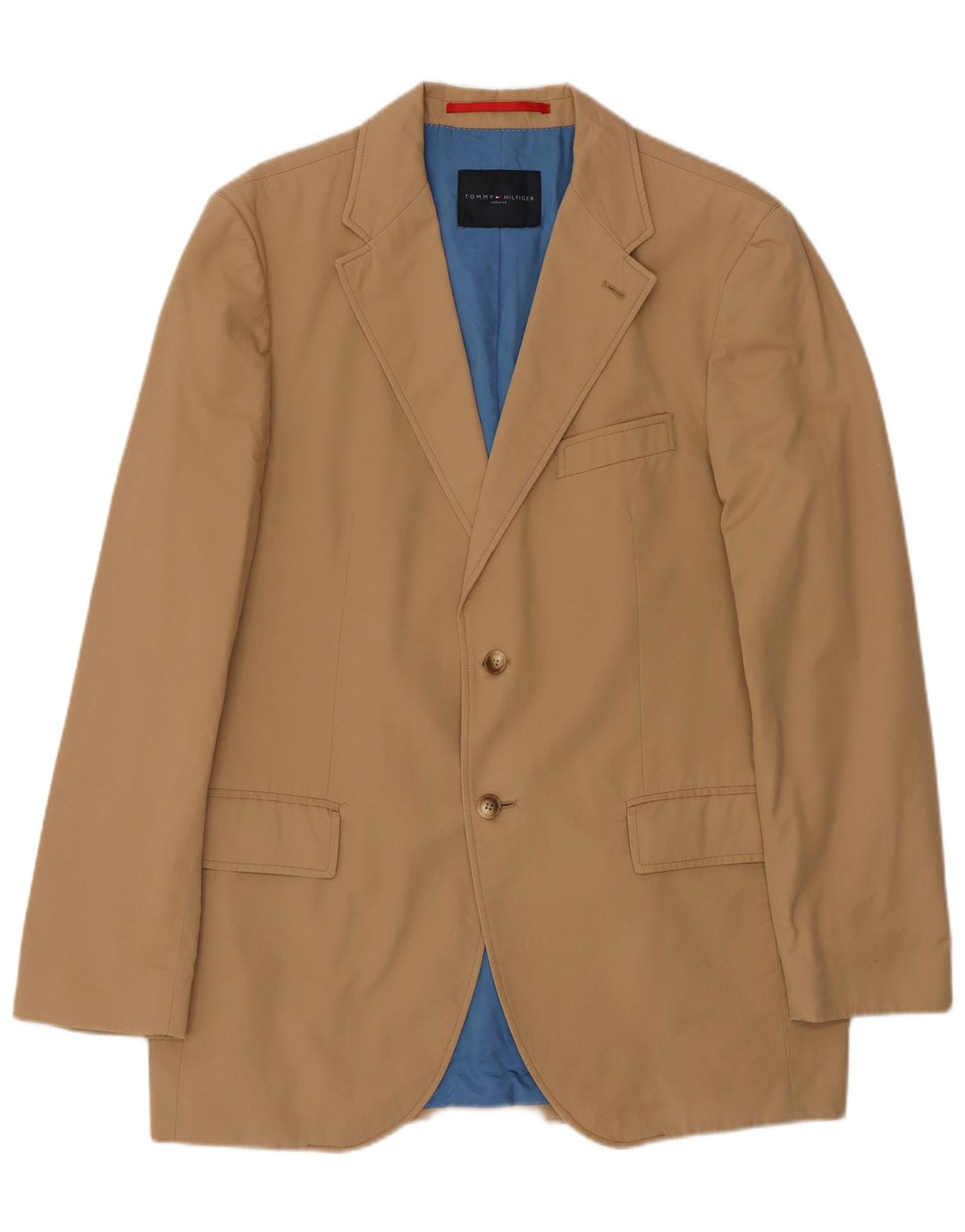 TOMMY HILFIGER Herren 2-Knopf-Blazerjacke EU 52 XL Beige Baumwolle