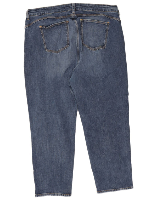Marks & Spencer Damen-Jeans mit hoher Taille, kurz geschnitten, UK 22, 3XL, W38, L25, Blau
