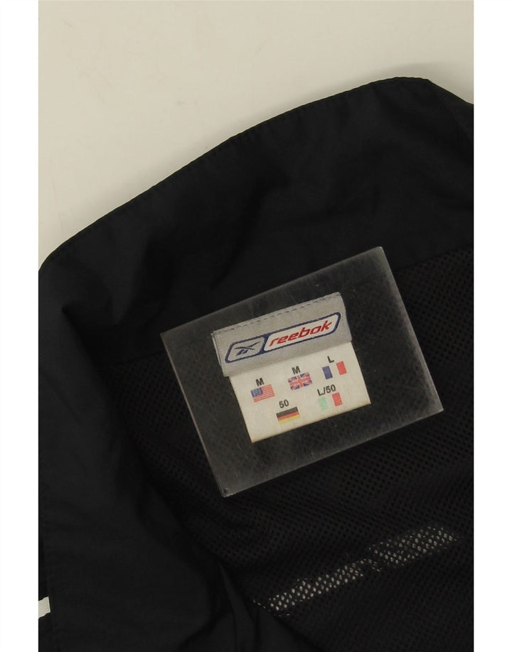 Reebok Herren-Trainingsanzugoberteil mit lockerer Passform, Mittelschwarz, Farbblock