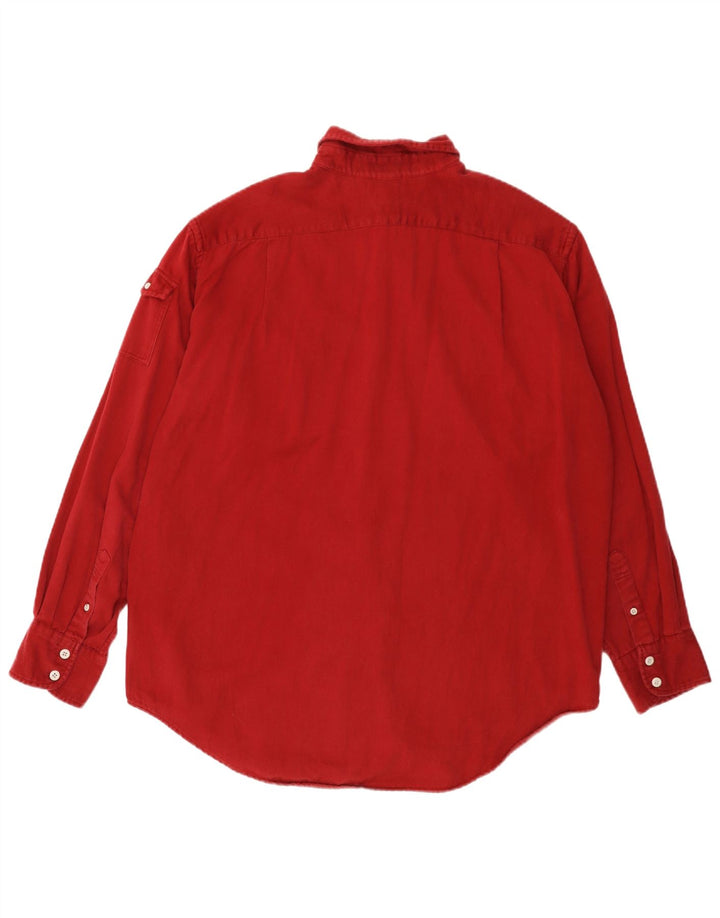 Dockers Herrenhemd XL, rote Baumwolle
