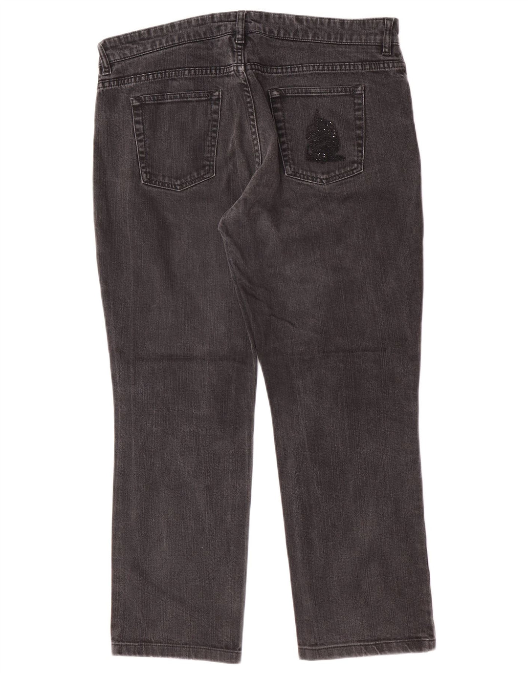 Marina Yachting Damen-Cropped-Jeans W33 L26 Graue Baumwolle