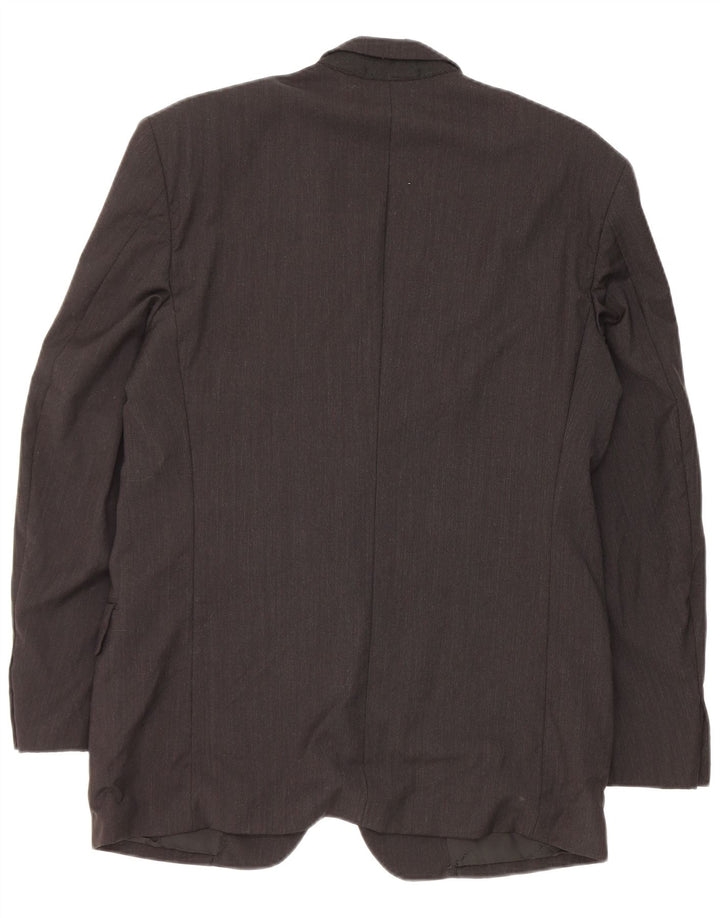 Trussardi Herren-Blazer mit 2 Knöpfen IT 48 Mittelschwarze Schurwolle