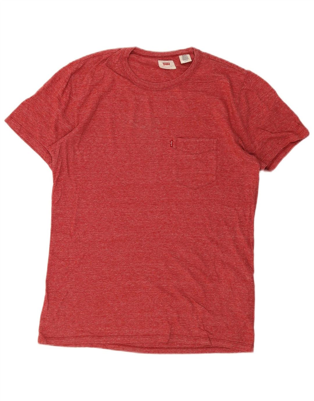 LEVI'S Herren-T-Shirt-Oberteil, klein, rot gesprenkelte Baumwolle