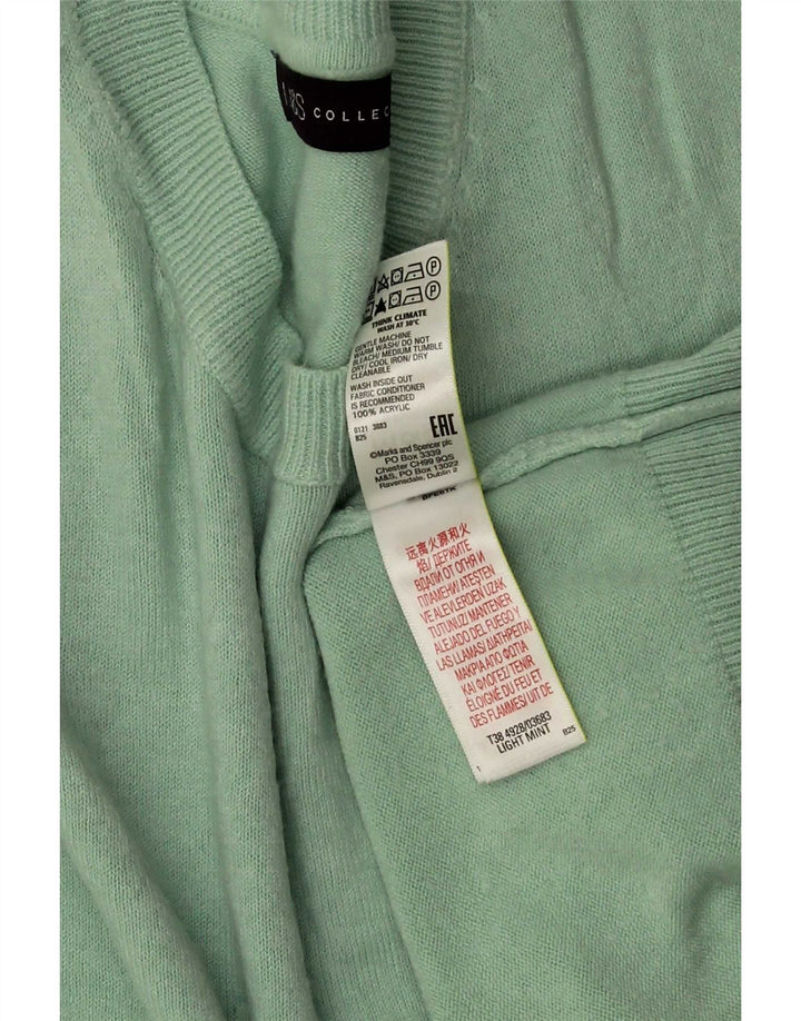 Marks & Spencer Damen-Pullover mit Rundhalsausschnitt, Größe 40, Türkis