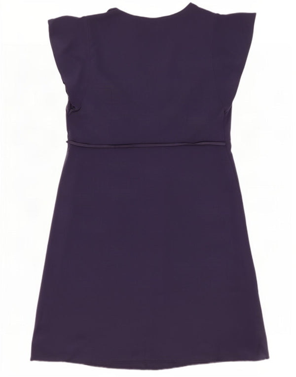 Marks & Spencer Damen A-Linien-Kleid UK 16 Large Marineblau Polyester